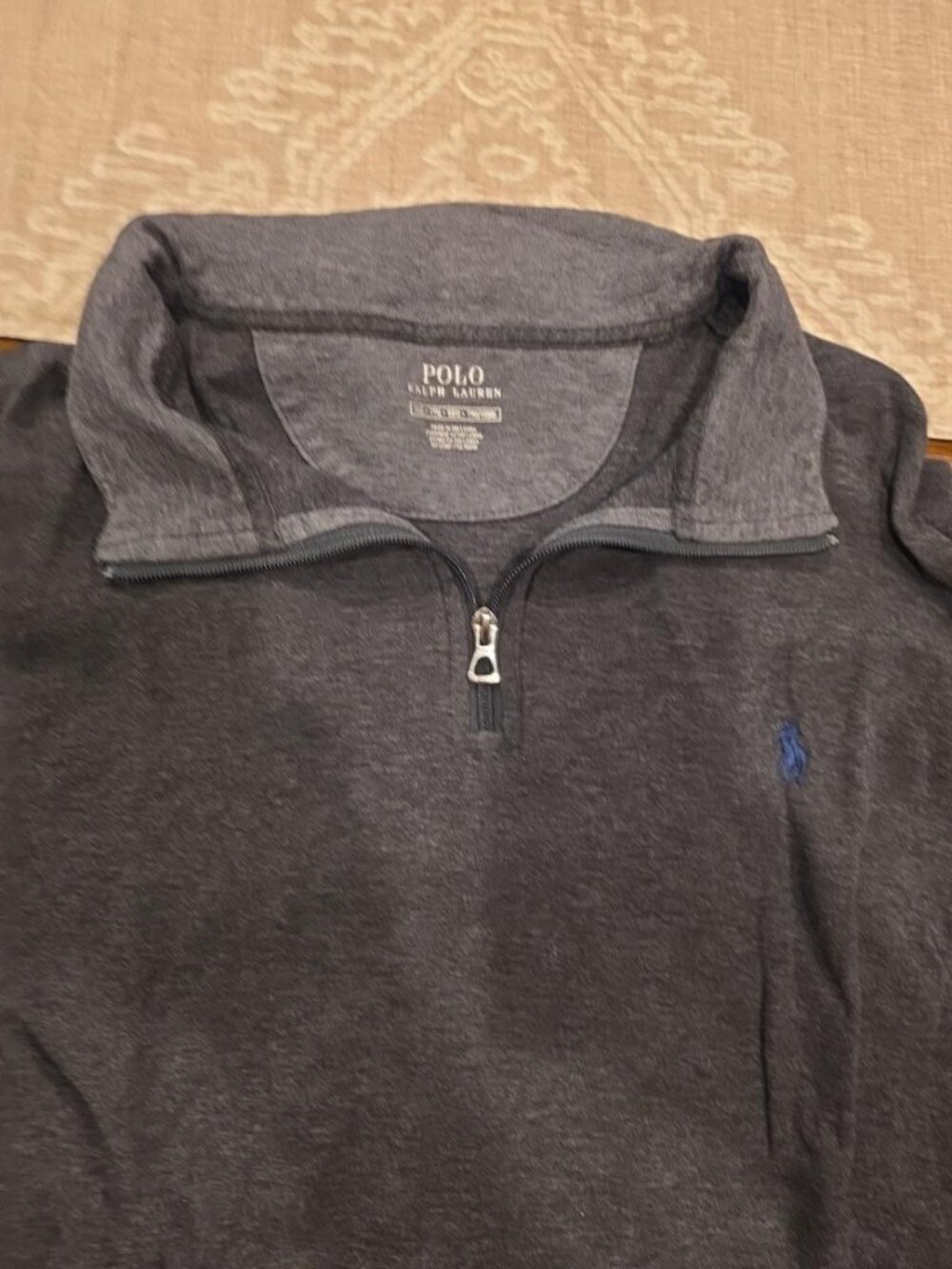 Polo Ralph Lauren Gray Quarter-Zip Pullover 2XB
